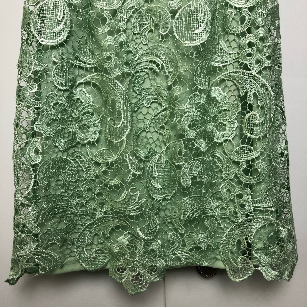Fun 2 Fun Sleeveless Mint Lace Cocktail Dress - Picture 5 of 8
